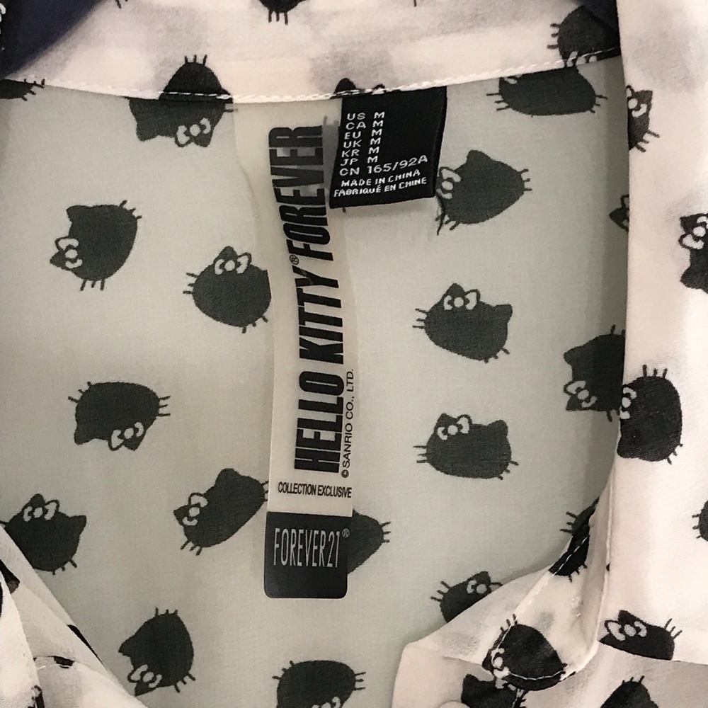 F21 Hello Kitty Collab High Low Button Down - image 3